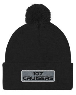 107 Cruisers Pom-Pom Beanie – Embroidered with Background